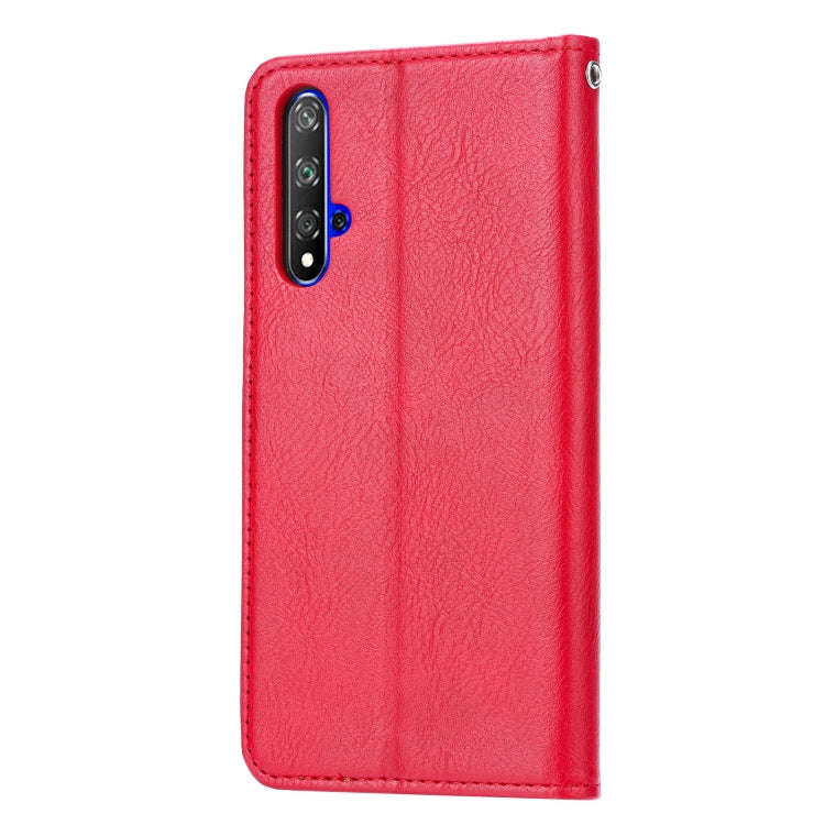 Knead Skin Texture Horizontal Flip Leather Case for Huawei Honor 20, with Photo Frame & Holder & ...