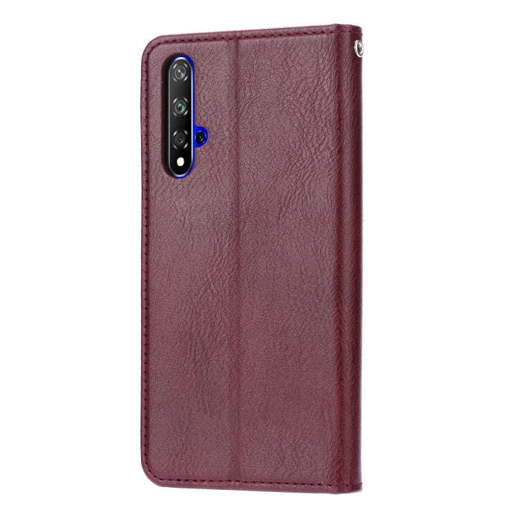 Knead Skin Texture Horizontal Flip Leather Case for Huawei Honor 20, with Photo Frame & Holder & ...