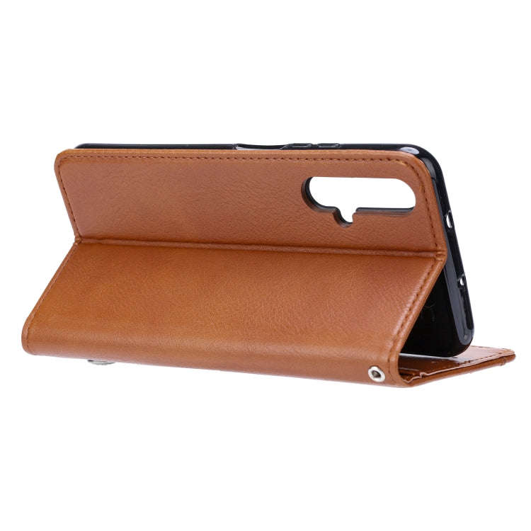 Knead Skin Texture Horizontal Flip Leather Case for Huawei Honor 20, with Photo Frame & Holder & ...