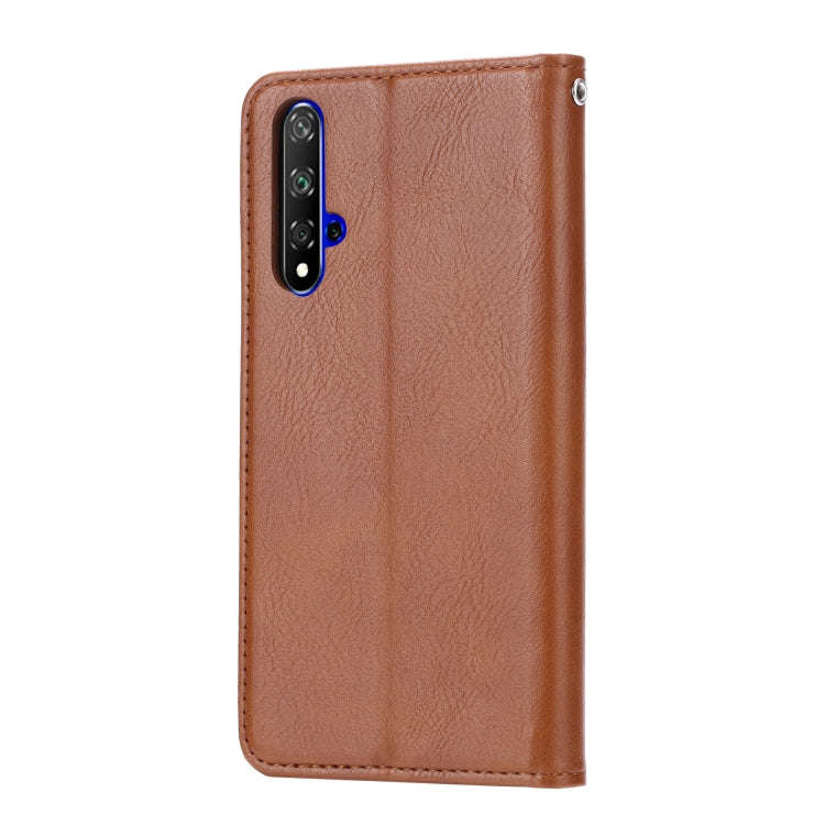 Knead Skin Texture Horizontal Flip Leather Case for Huawei Honor 20, with Photo Frame & Holder & ...