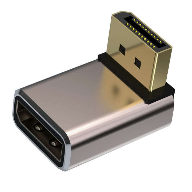 JUNSUNMAY 8K 60Hz PD1.4 Male Displayport to Female Displayport Adapter Converter, Angle:Down