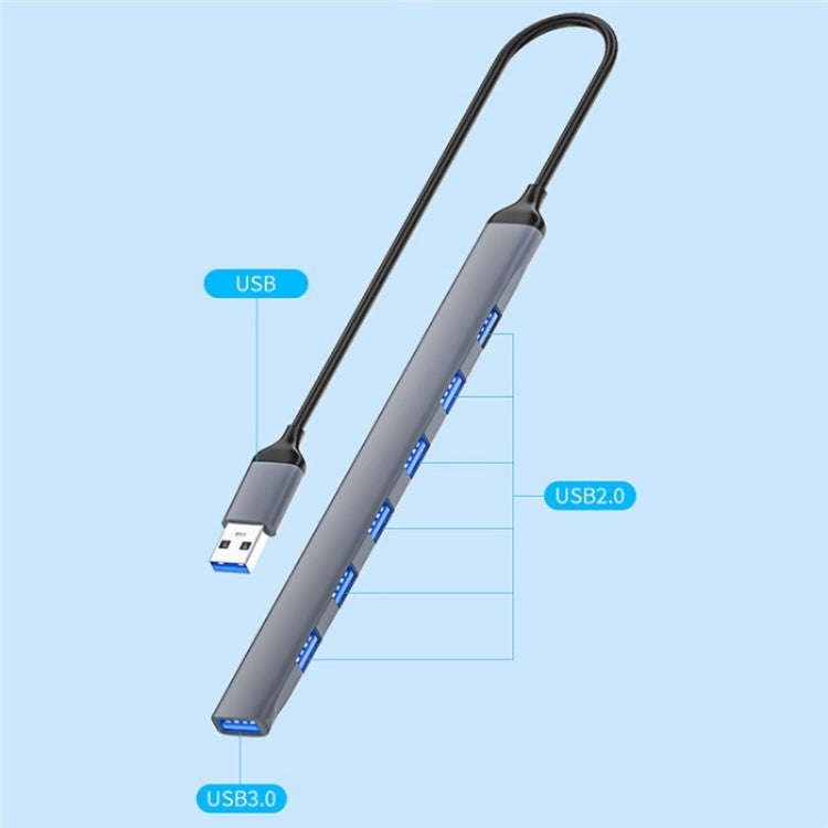 ADS-303A Data Transmission USB 3.0 / 2.0 Hub Expansion Dock Station 7-Port USB Adapter