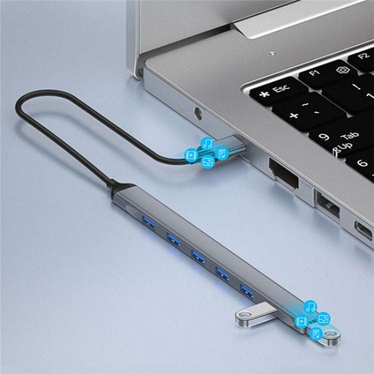 ADS-303A Data Transmission USB 3.0 / 2.0 Hub Expansion Dock Station 7-Port USB Adapter