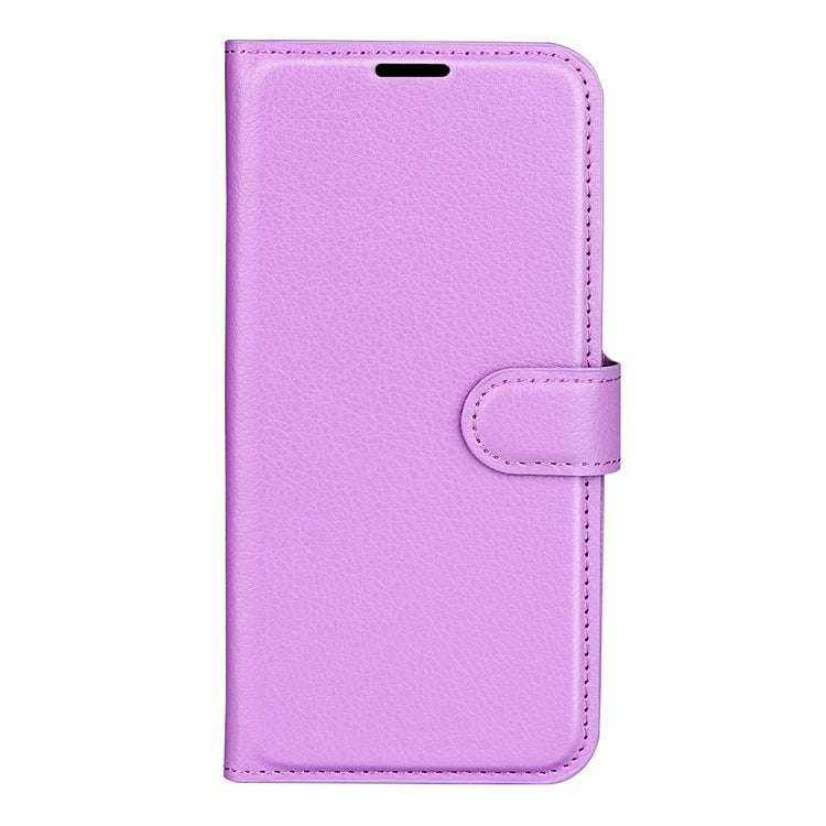 For TCL 501 Litchi Texture Horizontal Flip Leather Phone Case with Holder(Purple)