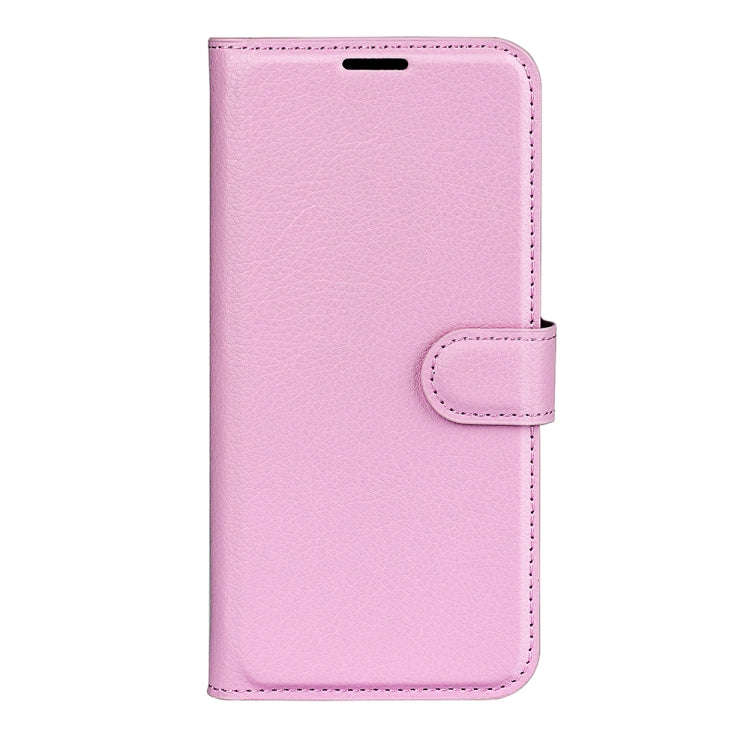 For TCL 501 Litchi Texture Horizontal Flip Leather Phone Case with Holder(Pink)