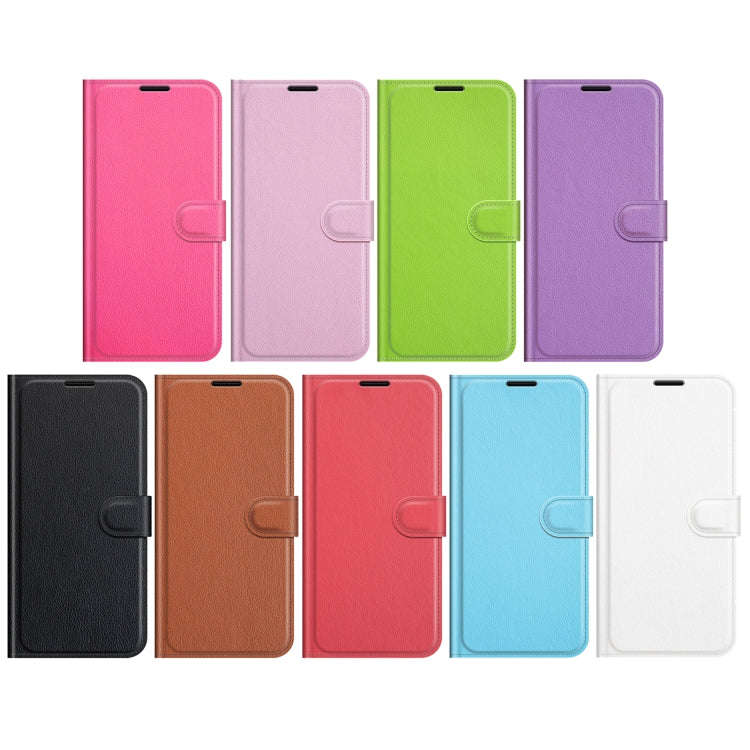 For TCL 501 Litchi Texture Horizontal Flip Leather Phone Case with Holder(Purple)