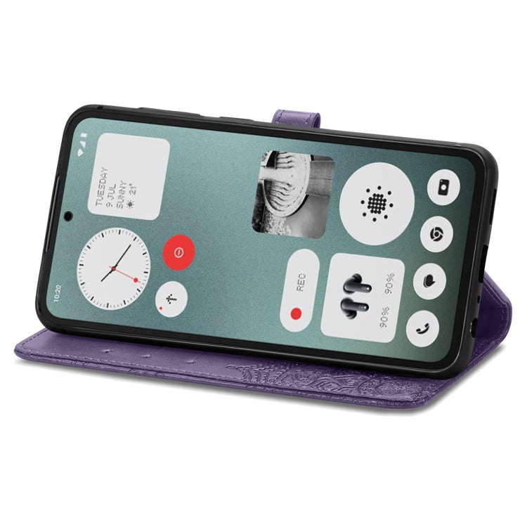 For Nothing CMF Phone 1 Mandala Flower Embossed Leather Phone Case(Purple)