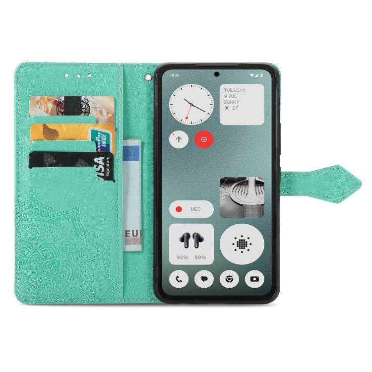 For Nothing CMF Phone 1 Mandala Flower Embossed Leather Phone Case(Green)