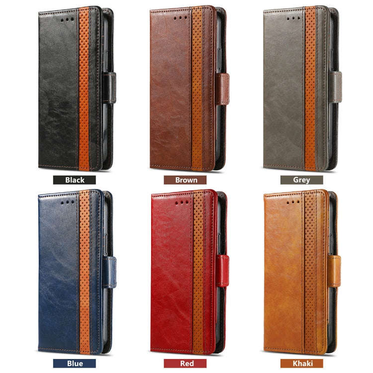 For Nothing CMF Phone 1 CaseNeo Splicing Dual Magnetic Buckle Leather Phone Case(Khaki)