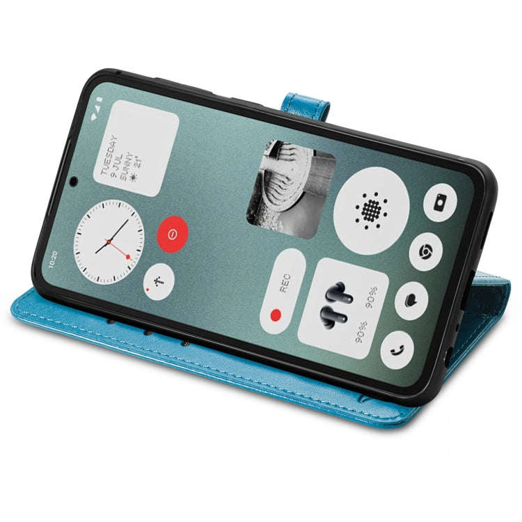 For Nothing CMF Phone 1 Cat and Dog Embossed Leather Phone Case(Blue)