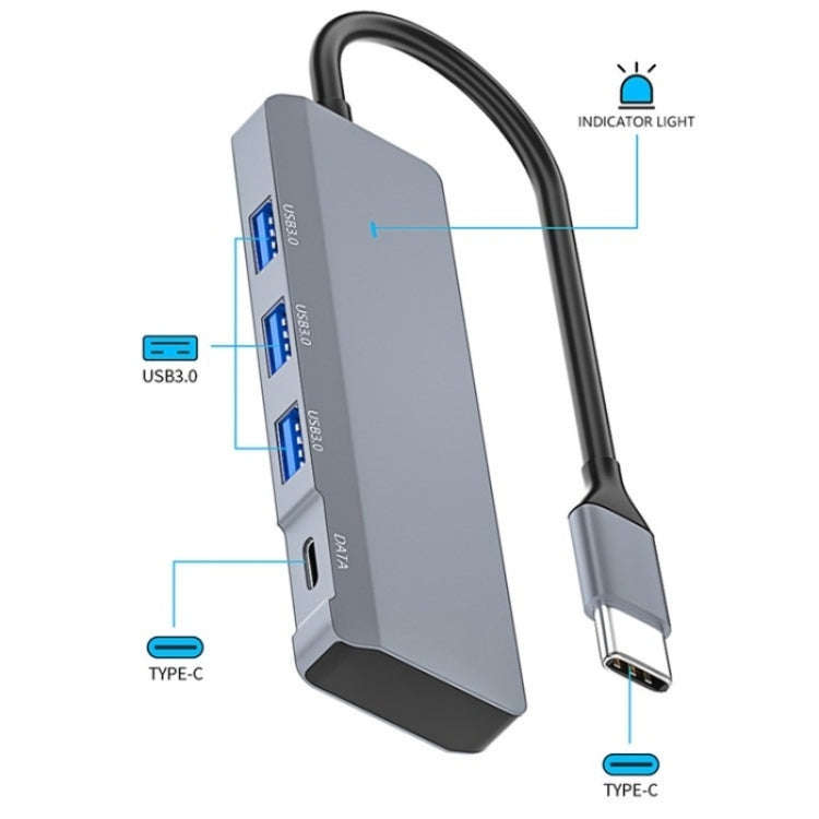 ADS-309C Type-C + 3 x USB 3.0  HUB Docking Station, Type-C Port