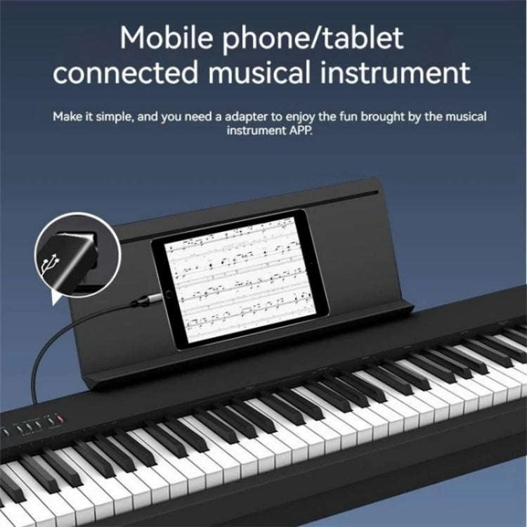 ADS-618 USB-C / Type-C Female to MIDI Male Electric Piano Printer Scanner Adapter(Grey)