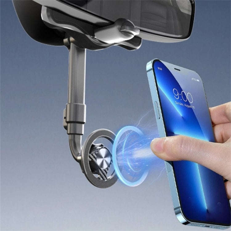 23-H06 Magnetic Phone Bracket Adjustable Angle Car Rearview Mirror Mount Holder