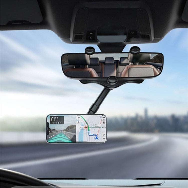 23-H06 Magnetic Phone Bracket Adjustable Angle Car Rearview Mirror Mount Holder