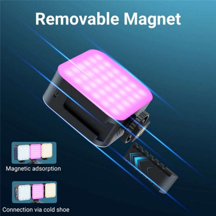 D02 Magnetic Adsorption Pocket RGB Video Lamp Mini LED Fill Light for Live Broadcast