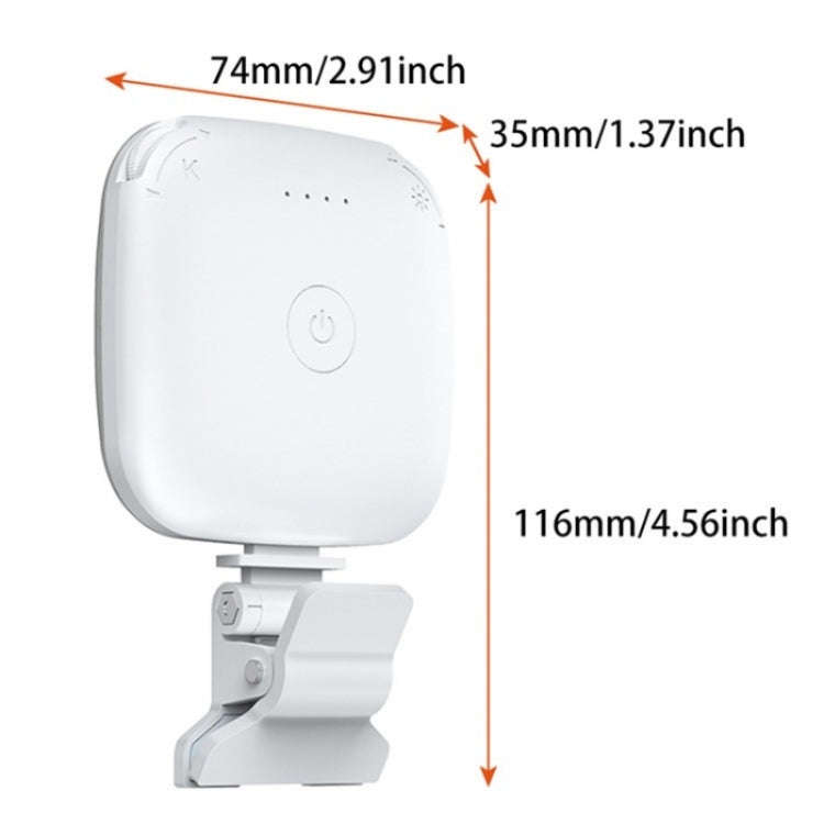 V15 Mini Clip-On Portable LED Fill Light Phone Laptop Video Conference Live Streaming Fill Lamp(B...