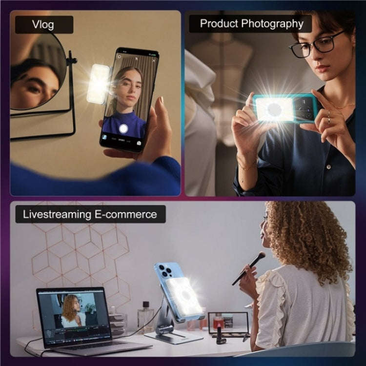 V17 Live Broadcast RGB LED Fill Light MagSafe Magnetic Phone Photography Lamp