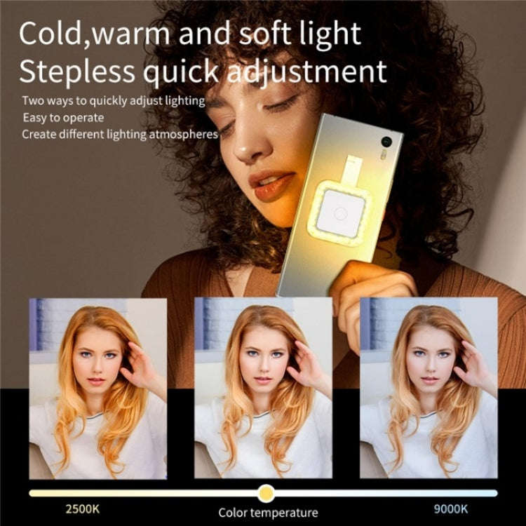 V18 Portable Skin Beauty Live Streaming LED Fill Light Magnetic Phone Selfie Lamp(Black)