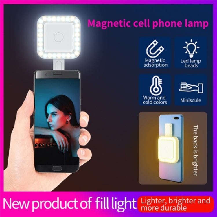 V18 Portable Skin Beauty Live Streaming LED Fill Light Magnetic Phone Selfie Lamp(Black)