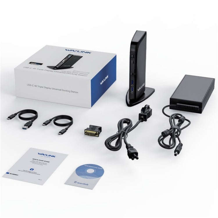 WAVLINK UG39PD1 13 in 1 Type-C Triple Monitors 4K HD Docking Station, Plug:UK Plug