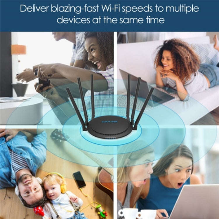 WAVLINK WN531A6 Dual Band Wireless Repeater AC2100 Gigabit Ethernet Port WiFi Router, Plug:EU Plug