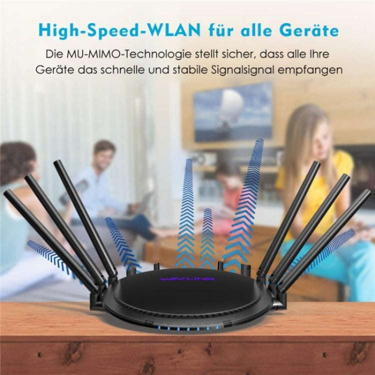 WAVLINK WN531A6 Dual Band Wireless Repeater AC2100 Gigabit Ethernet Port WiFi Router, Plug:AU Plug