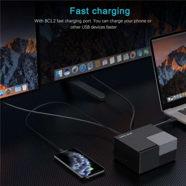 WAVLINK UG76PD2 3.5mm Audio, Gigabit Network Port Dual HD Universal Docking Station(AU Plug)