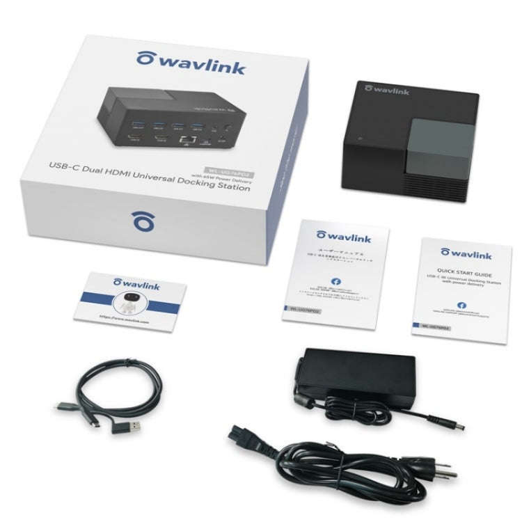 WAVLINK UG76PD2 3.5mm Audio, Gigabit Network Port Dual HD Universal Docking Station(AU Plug)
