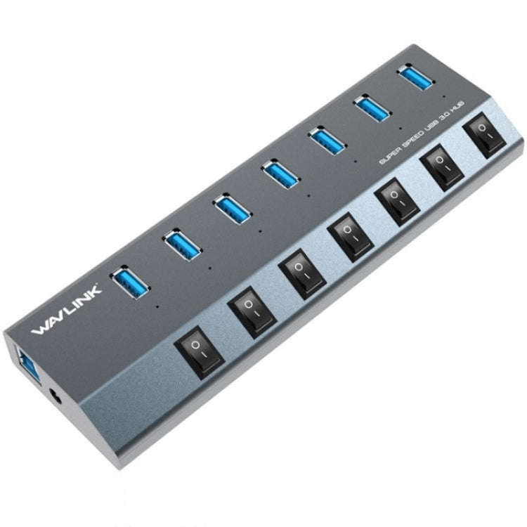 WAVLINK UH3076 5Gbps 7-port USB 3.0 Hub with Independent Switch and LED Indicator(EU Plug)