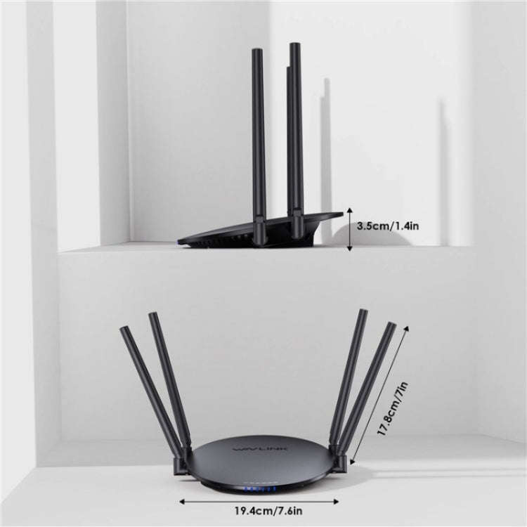 WAVLINK WN530HG3 AC1200 Dual Band AP Router 1000Mbps WAN / LAN Ethernet Port, Plug:UK Plug