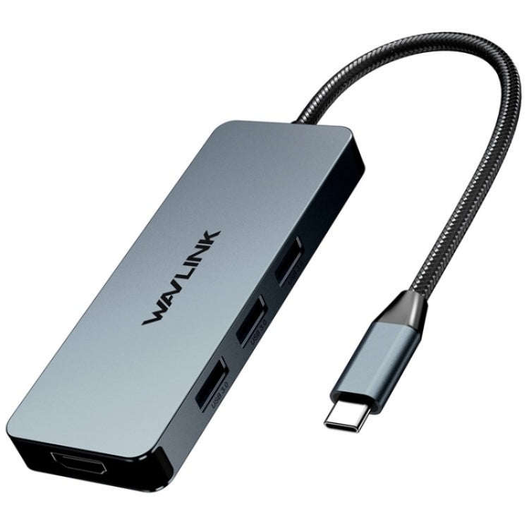 WAVLINK UHP3416 7-in-1 PD100W Charging SD / TF Card Reader 4K HD Type-C Docking Station(Grey)