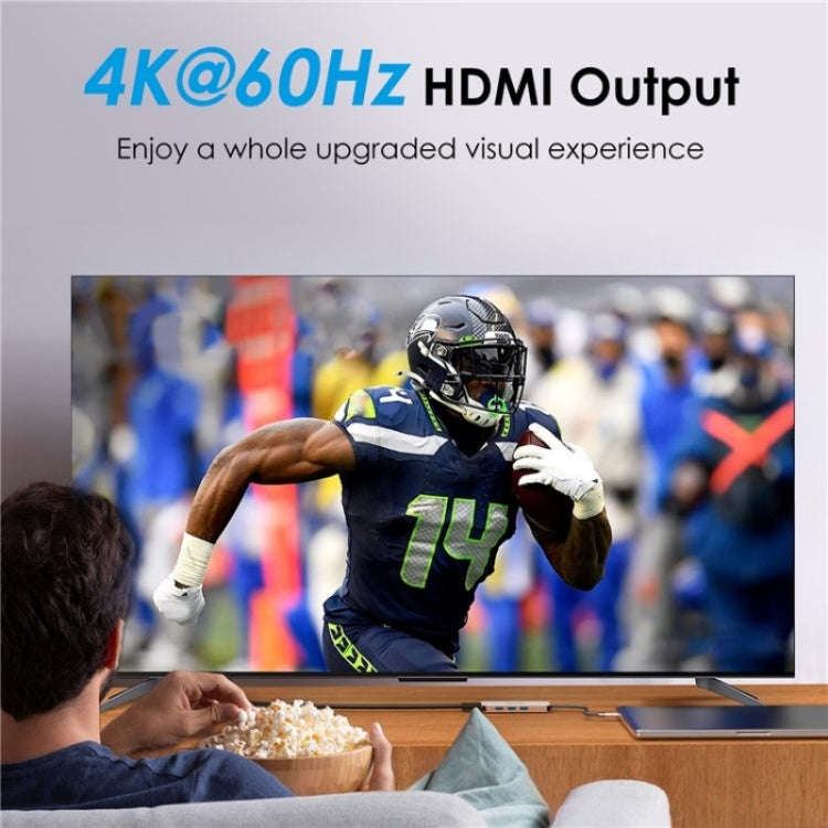 WAVLINK UHP3416 7-in-1 PD100W Charging SD / TF Card Reader 4K HD Type-C Docking Station(Silver)