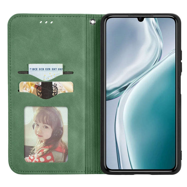 For Oukitel C50 Retro Skin Feel Magnetic Flip Leather Phone Case(Green)