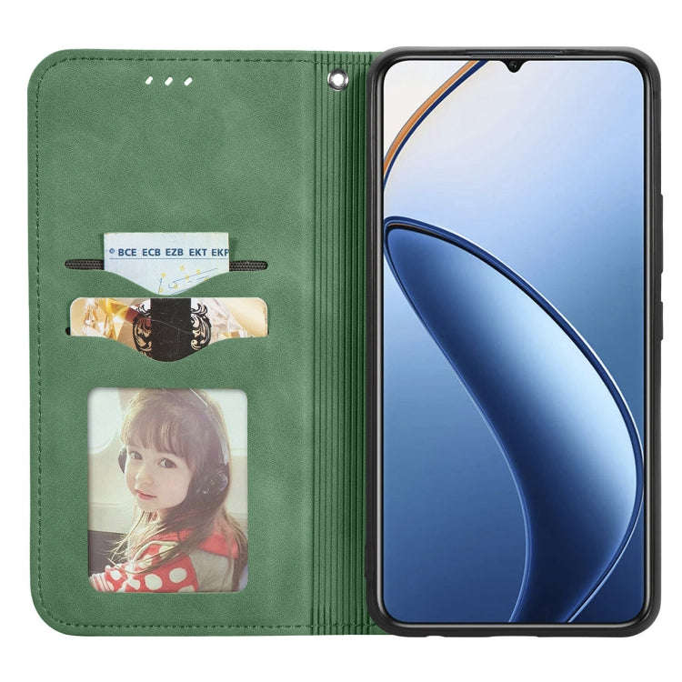 For Oukitel C53 Retro Skin Feel Magnetic Flip Leather Phone Case(Green)