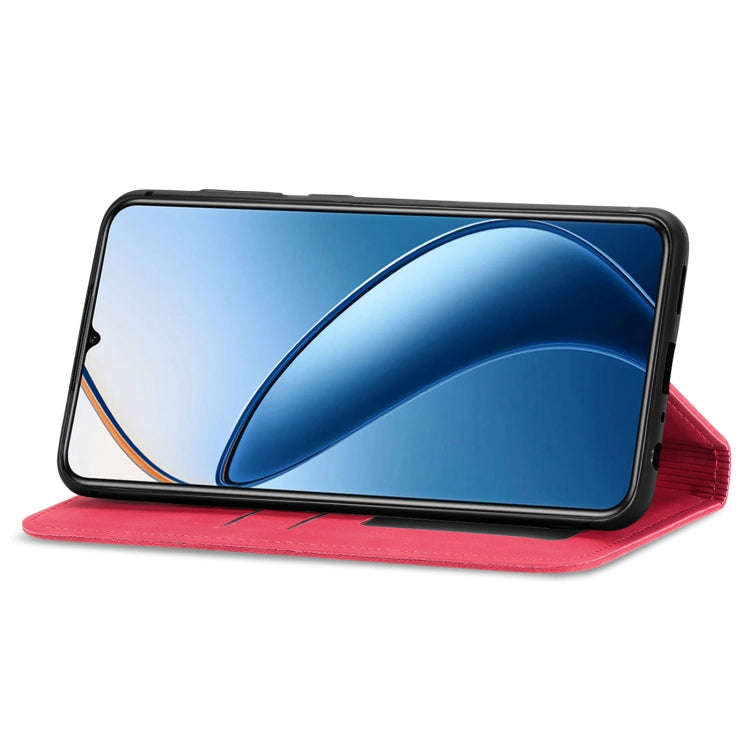 For Oukitel C53 Retro Skin Feel Magnetic Flip Leather Phone Case(Red)