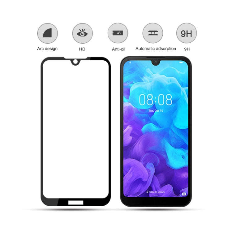 2pcs mocolo 0.33mm 9H 2.5D Full Glue Tempered Glass Film for Huawei Honor 8S/ Y5 2019(Black)