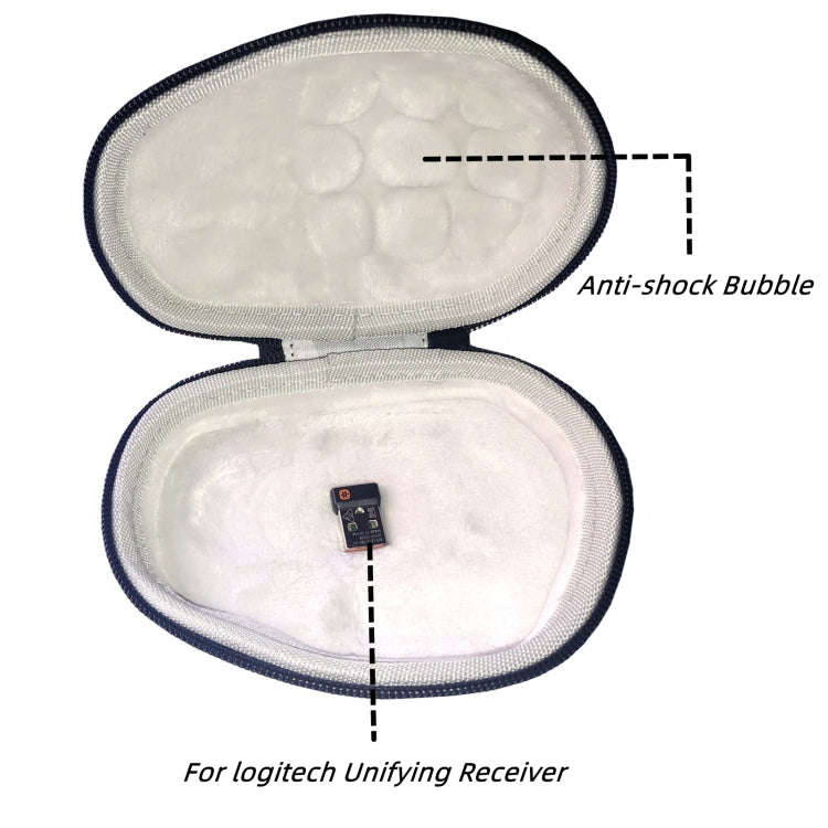 For Logitech MX Master 2S / 3S Wireless Mouse PU Waterproof Storage Bag Outdoor Travel Hard Shell...