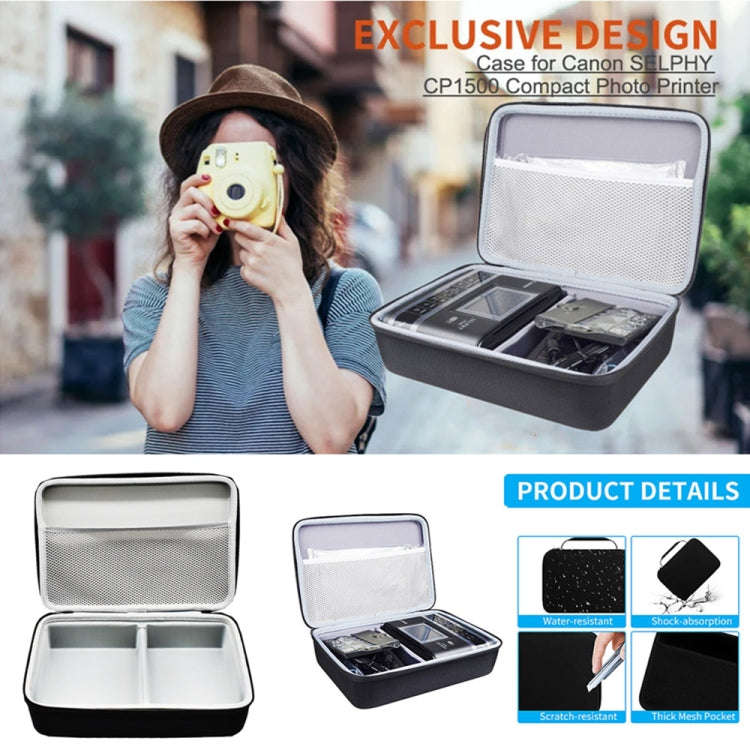For Canon SELPHY CP1300 / CP1200 / CP1500 Wireless Photo Printer Storage Bag Outdoor Travel Hard ...