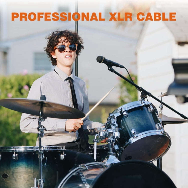 2m XLR Microphone Cable, 4.95 FT XLR Male to XLR Female Balanced 3 Pin Mic Cables, Black