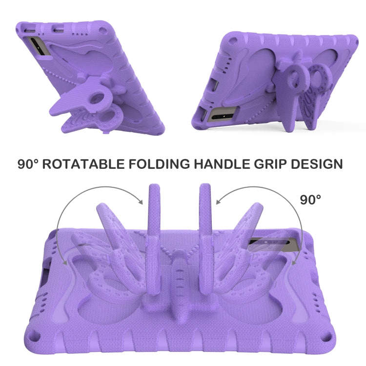 For Huawei MatePad SE 11 2024 Butterfly Bracket EVA Shockproof Tablet Case(Light Purple)