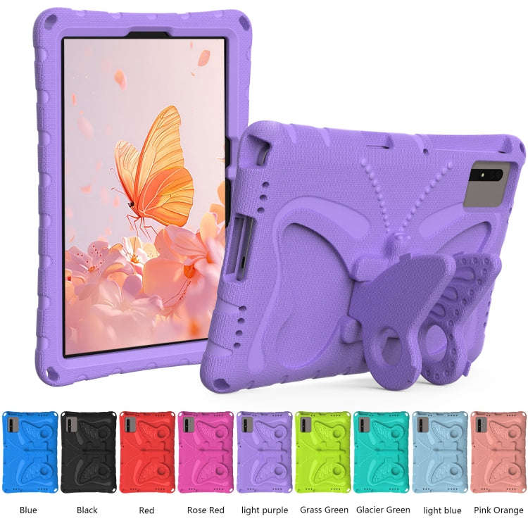 For Huawei MatePad SE 11 2024 Butterfly Bracket EVA Shockproof Tablet Case(Light Purple)