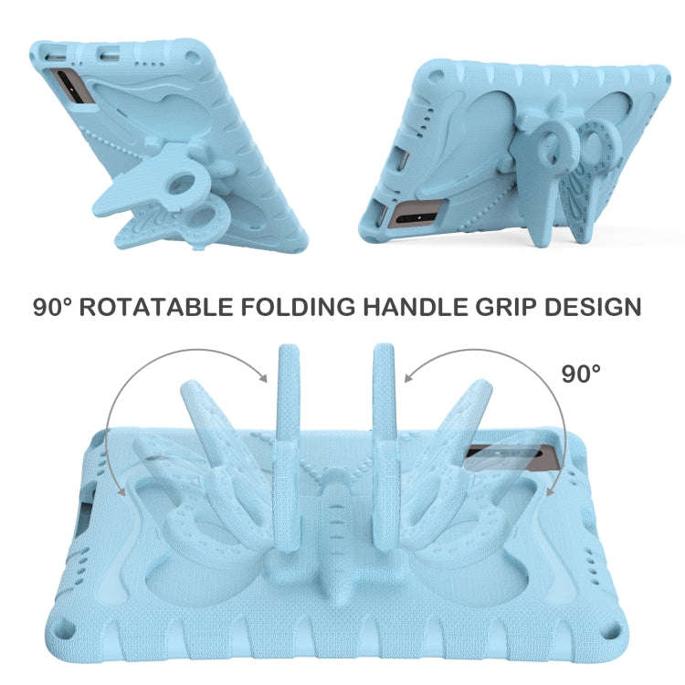 For Huawei MatePad SE 11 2024 Butterfly Bracket EVA Shockproof Tablet Case(Light Blue)