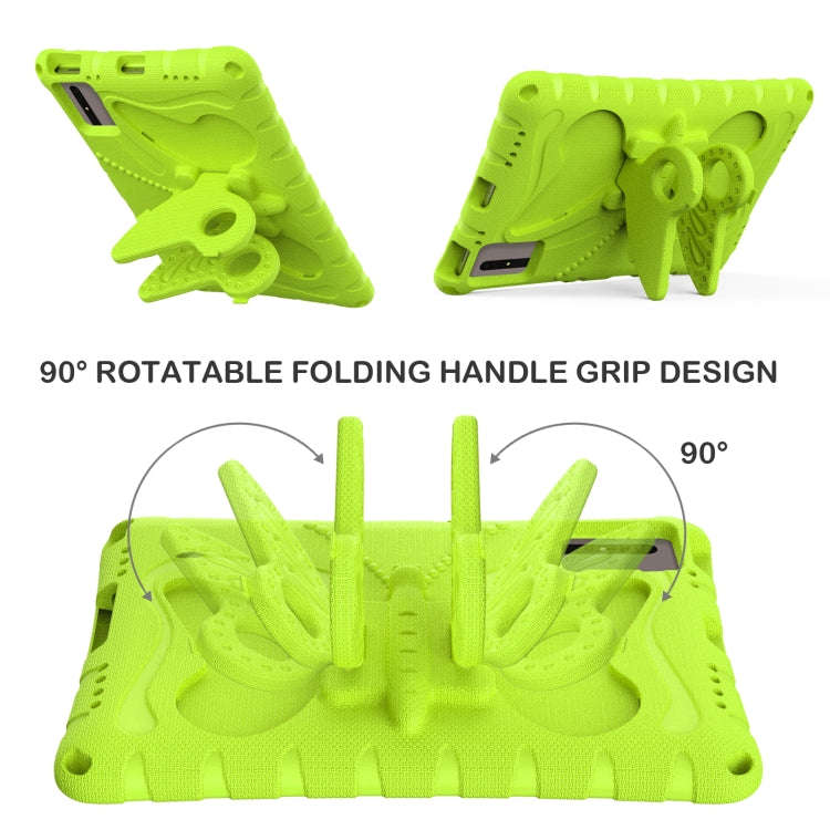 For Huawei MatePad SE 11 2024 Butterfly Bracket EVA Shockproof Tablet Case(Grass Green)