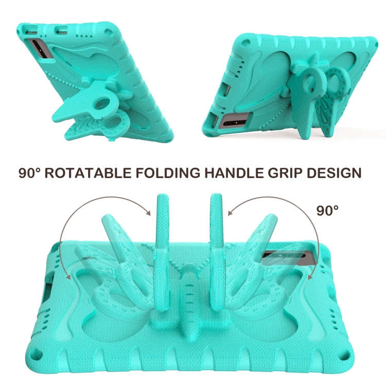 For Huawei MatePad SE 11 2024 Butterfly Bracket EVA Shockproof Tablet Case(Mint Green)
