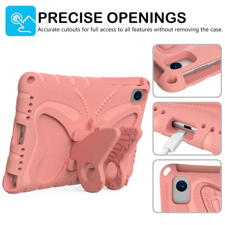 For Huawei MatePad 10.4 Butterfly Bracket EVA Shockproof Tablet Case(Pink Orange)