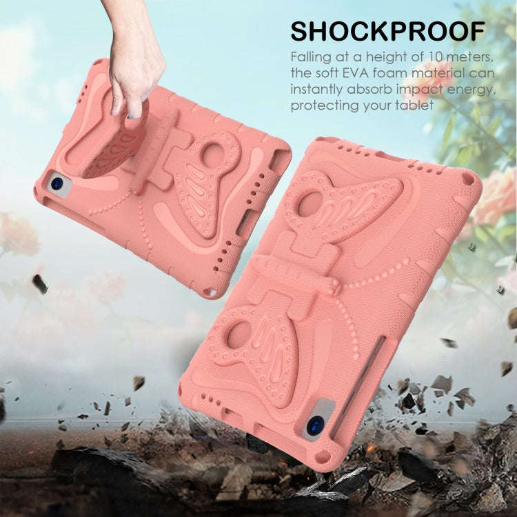 For Huawei MatePad 10.4 Butterfly Bracket EVA Shockproof Tablet Case(Pink Orange)