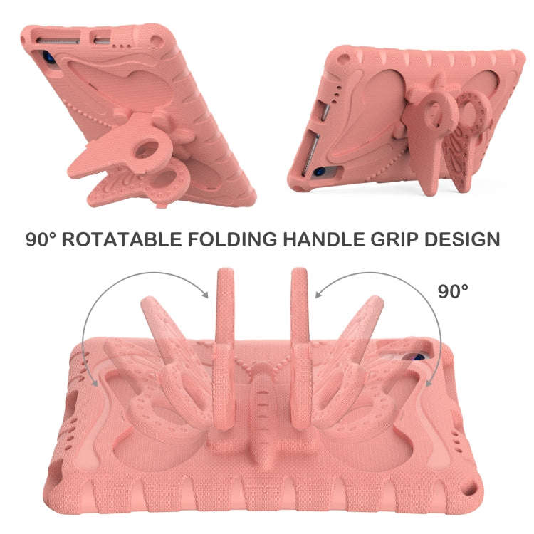 For Huawei MatePad 10.4 Butterfly Bracket EVA Shockproof Tablet Case(Pink Orange)