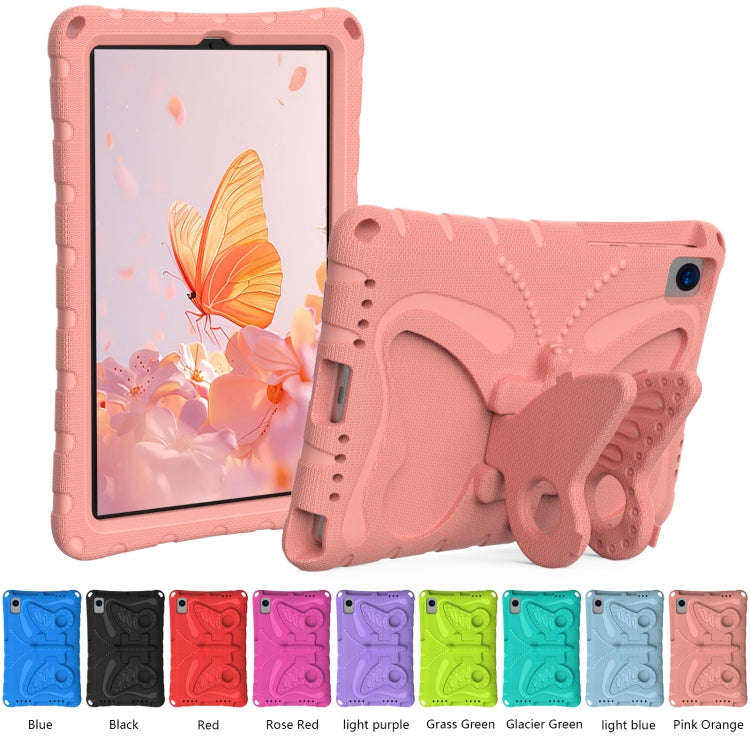 For Huawei MatePad 10.4 Butterfly Bracket EVA Shockproof Tablet Case(Pink Orange)
