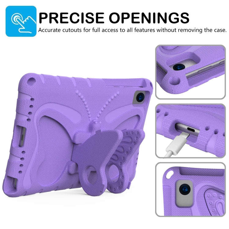 For Huawei MatePad 10.4 Butterfly Bracket EVA Shockproof Tablet Case(Light Purple)