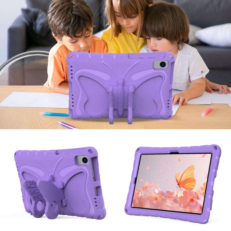 For Huawei MatePad 10.4 Butterfly Bracket EVA Shockproof Tablet Case(Light Purple)